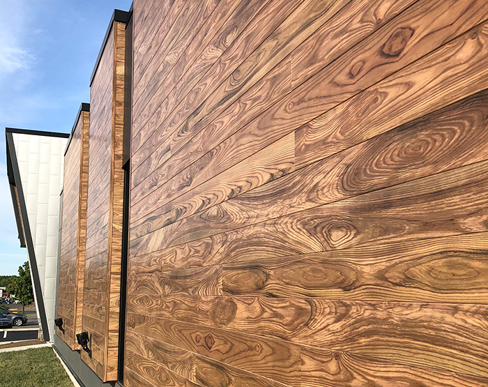 DIZAL Digitally Printed Faux Wood Aluminum Panels, Battens, Decking