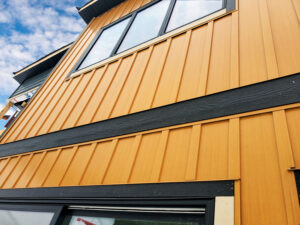 Wood Grain Metal Board & Batten Siding