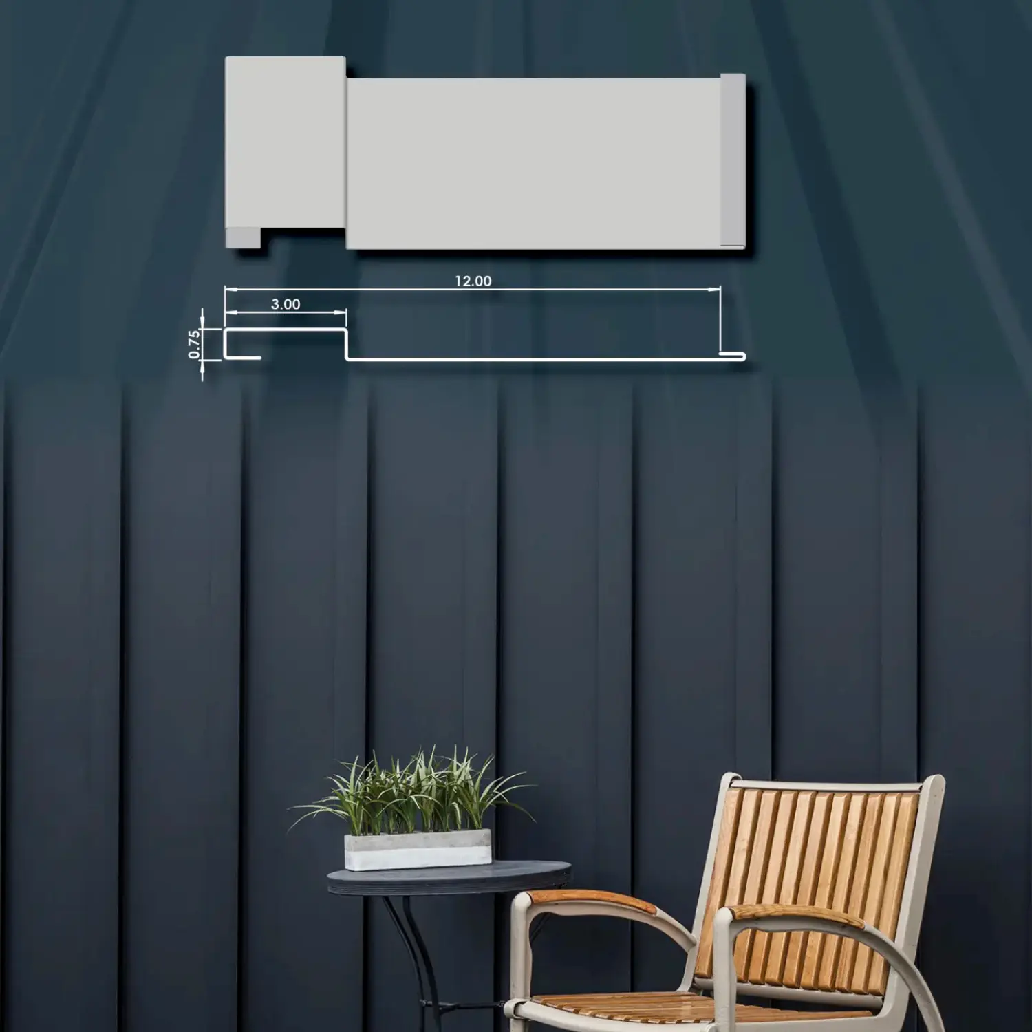 Modern Steel Wood Grain Board and Batten