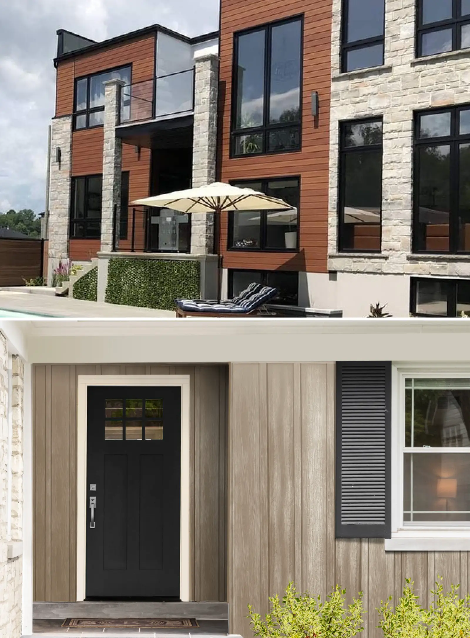 Modern Steel Woodgrain Cladding