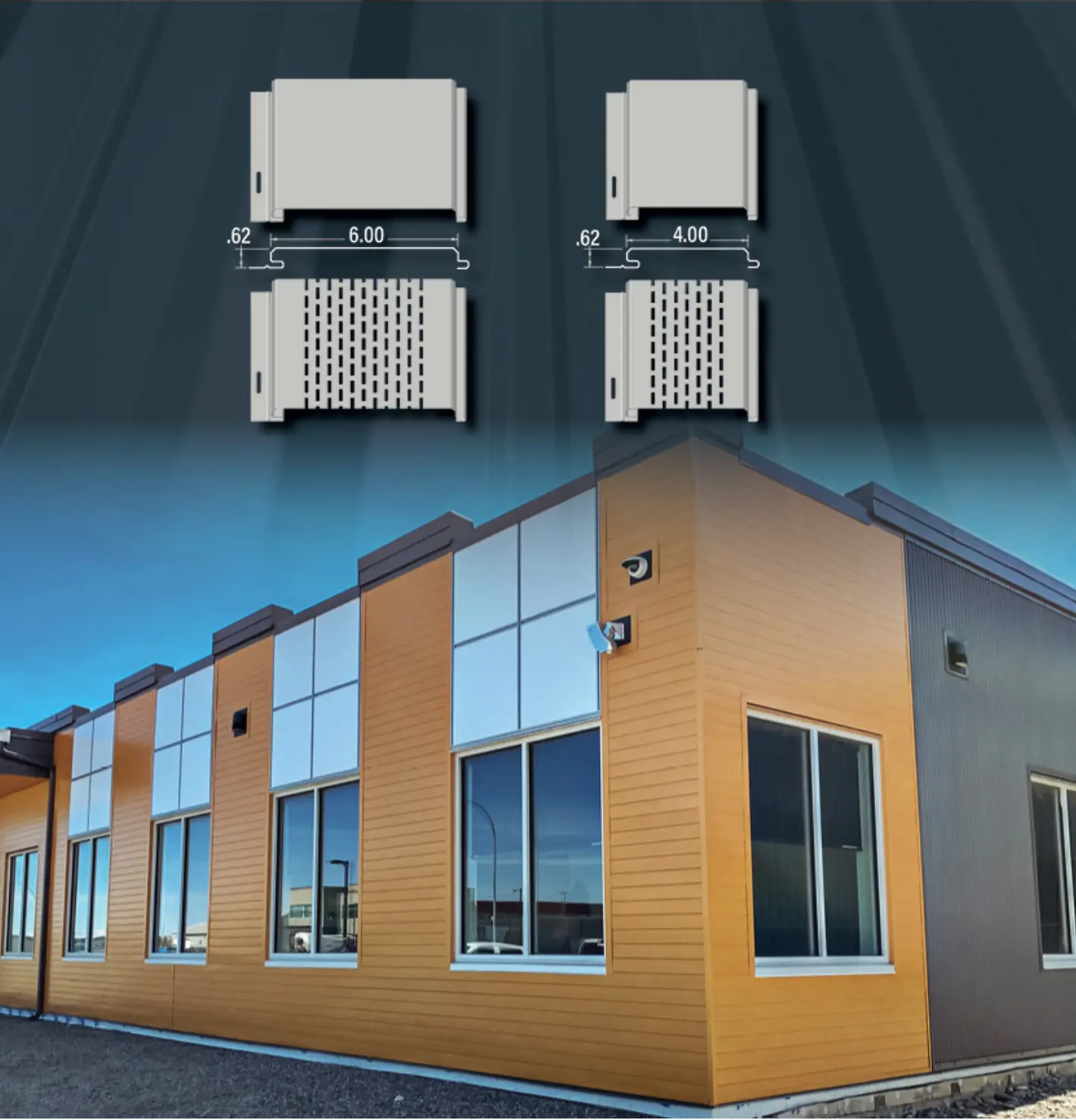 Modern Steel Proboard closed joint cladding