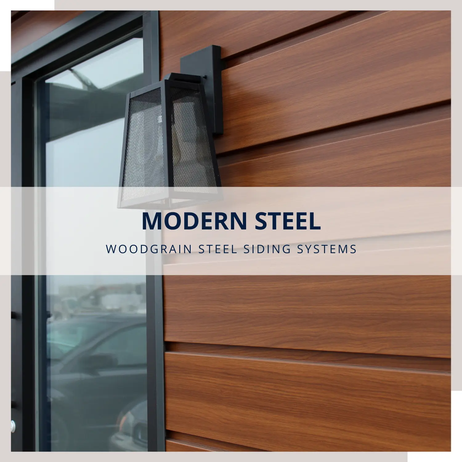 Modern Steel Wood Grain Cladding